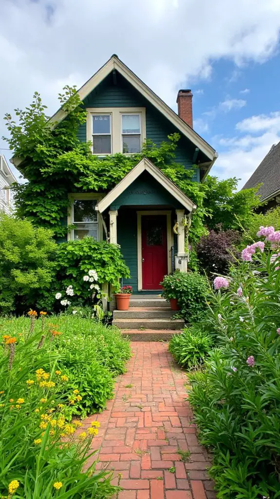 charming cottage with vibrant accents