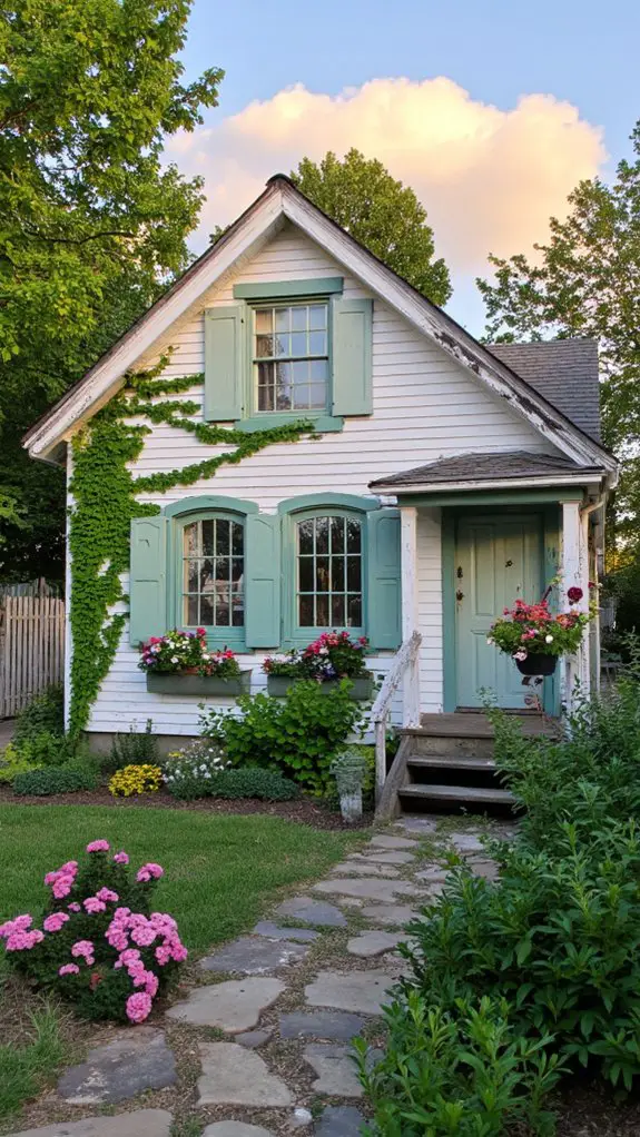 charming cozy white cottages