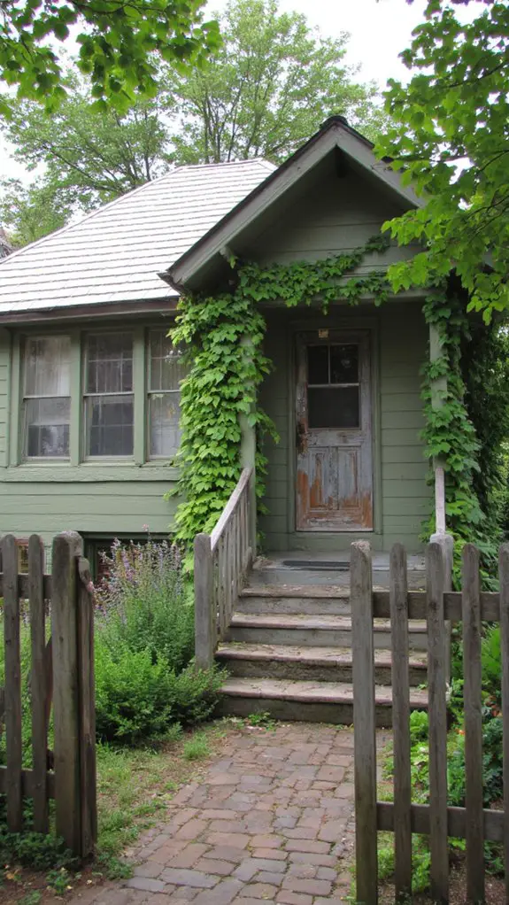 charming faded weathered exterior
