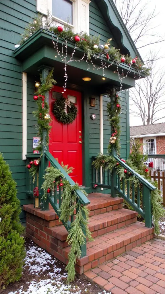 charming festive green cape cod