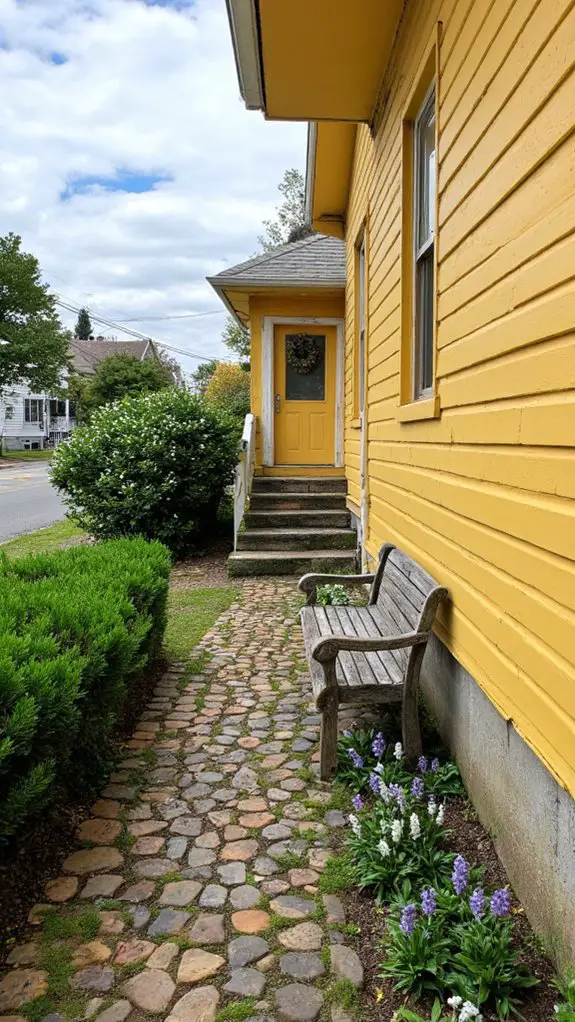 charming flower lined pathway