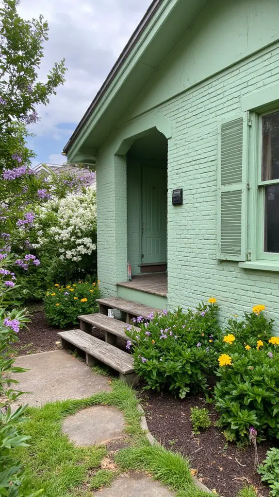 charming functional green shutters