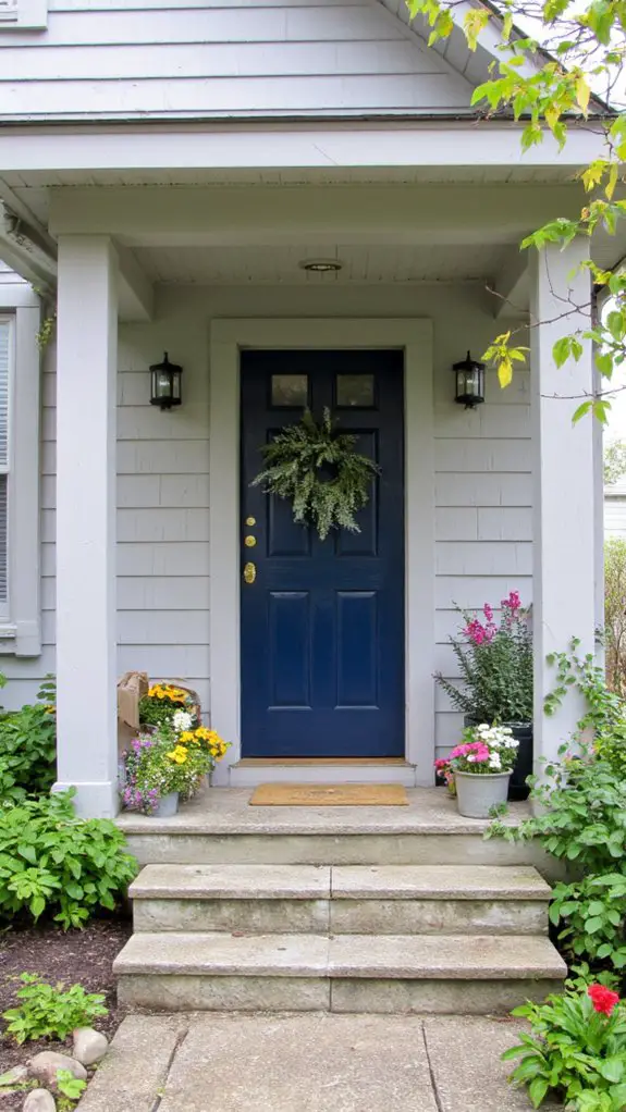 charming gray and navy combination