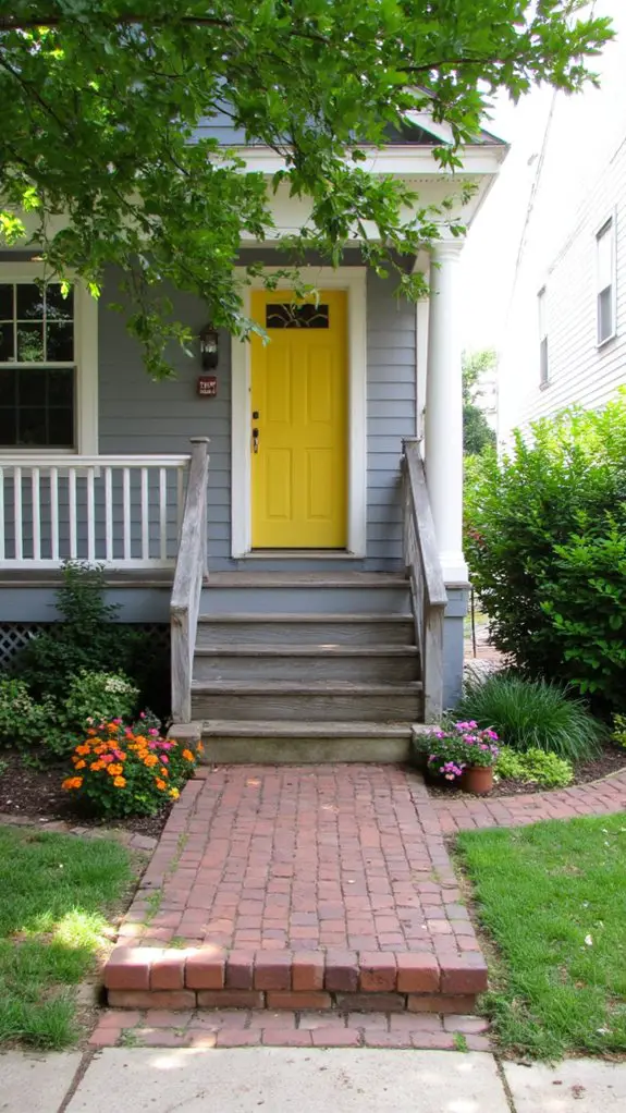 charming gray and yellow