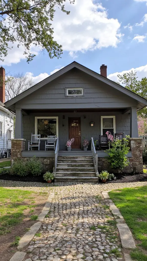 charming gray bungalow aesthetics
