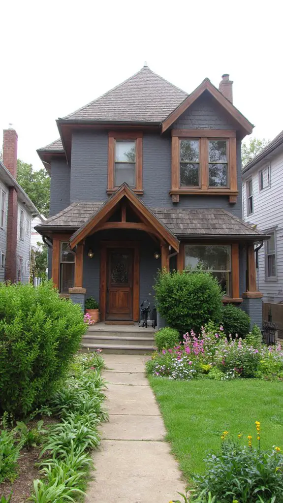 charming gray bungalow aesthetics