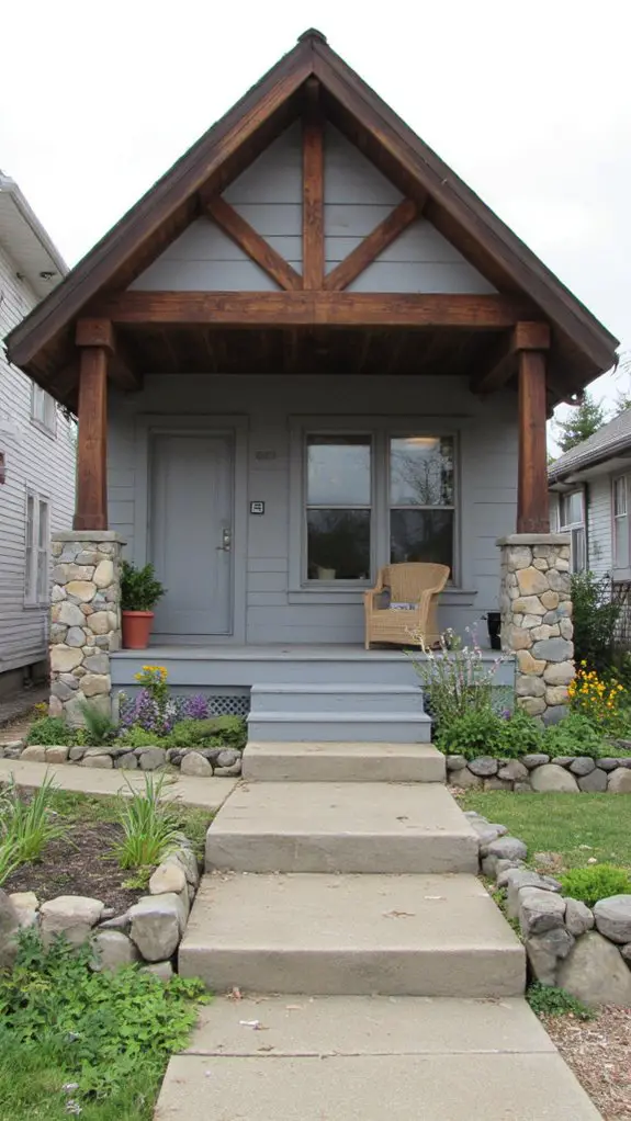 charming gray bungalow elegance
