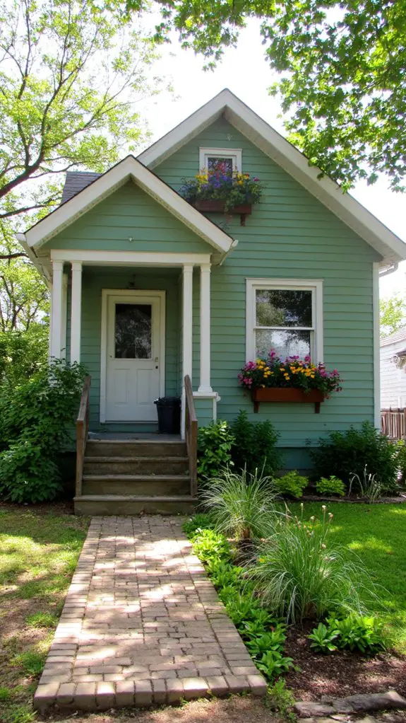 charming green bungalow blooms