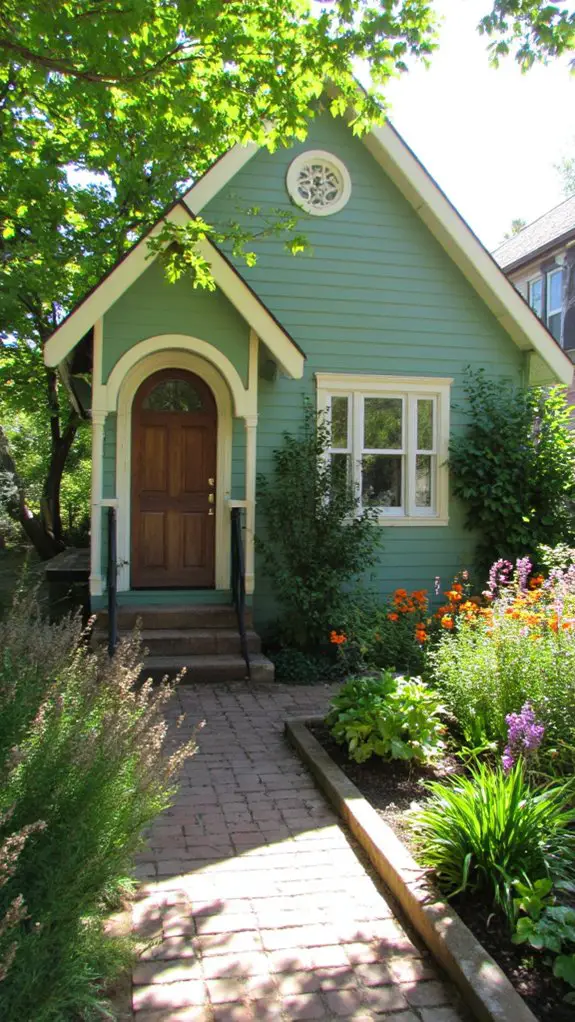 charming green cottage aesthetic