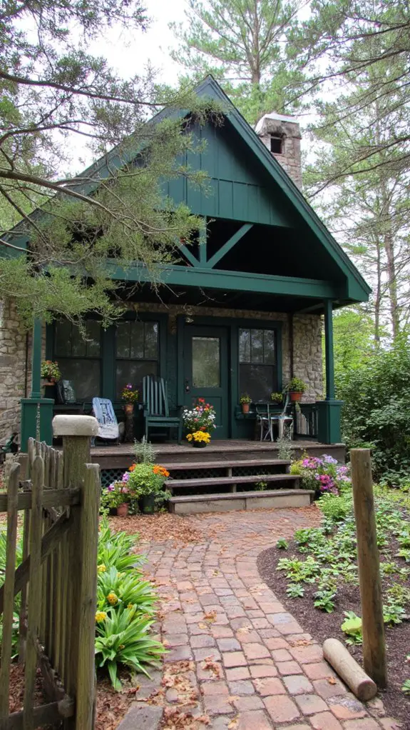 charming green cottage retreat