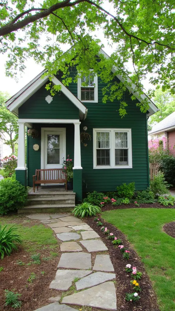 charming green cottage retreat