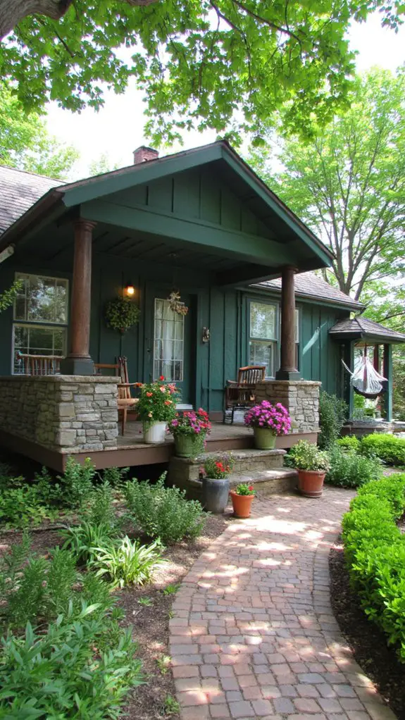 charming green home retreat