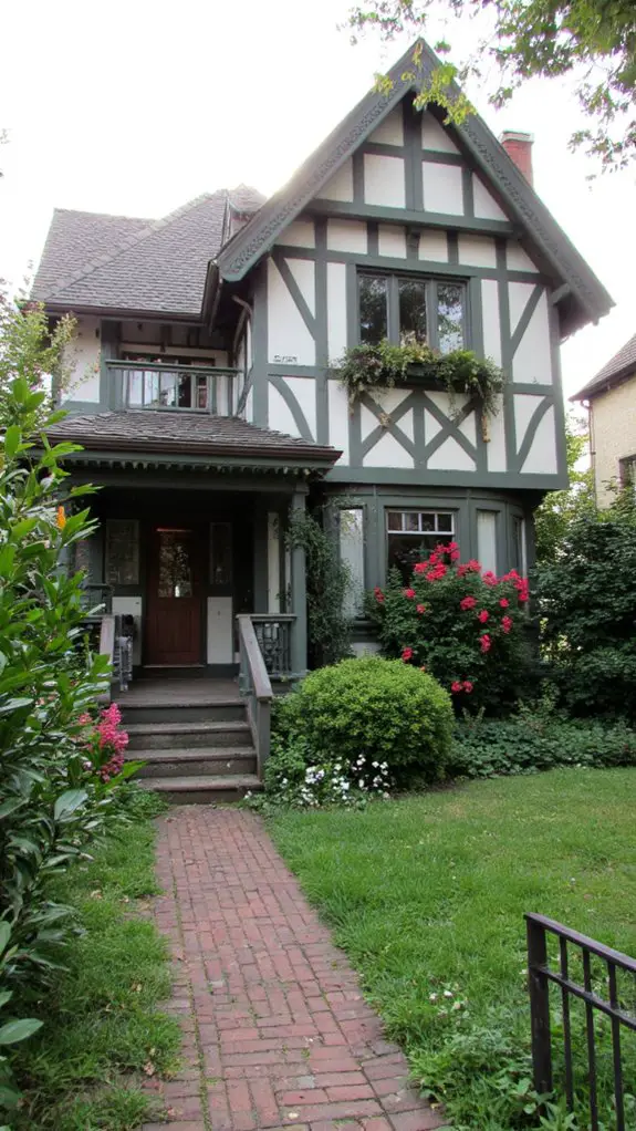 charming khaki tudor revival