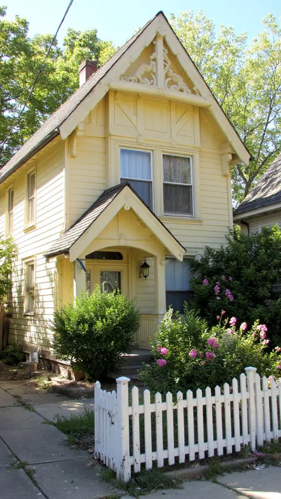 charming light yellow tudor