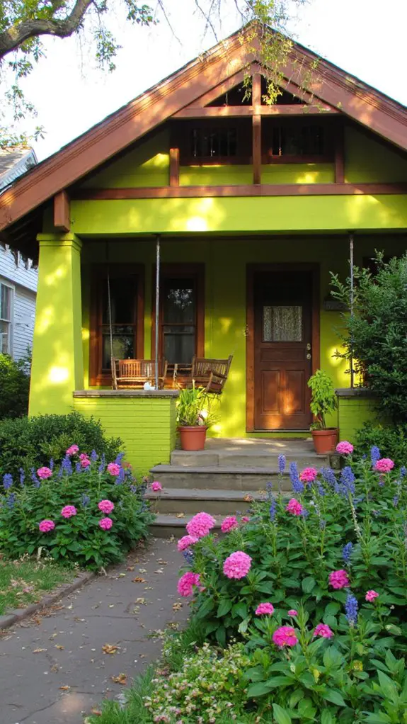 charming lime green craftsman