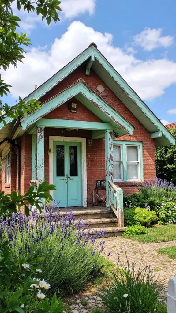 charming mint green cottage