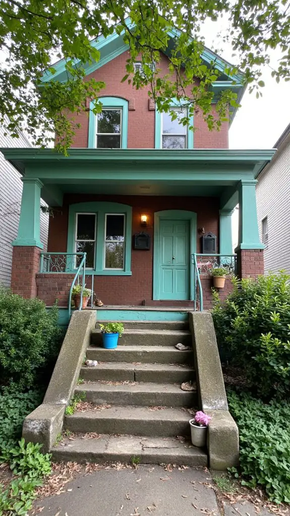 charming mint green home