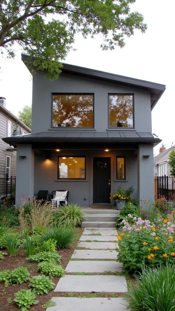 charming modern gray cottages