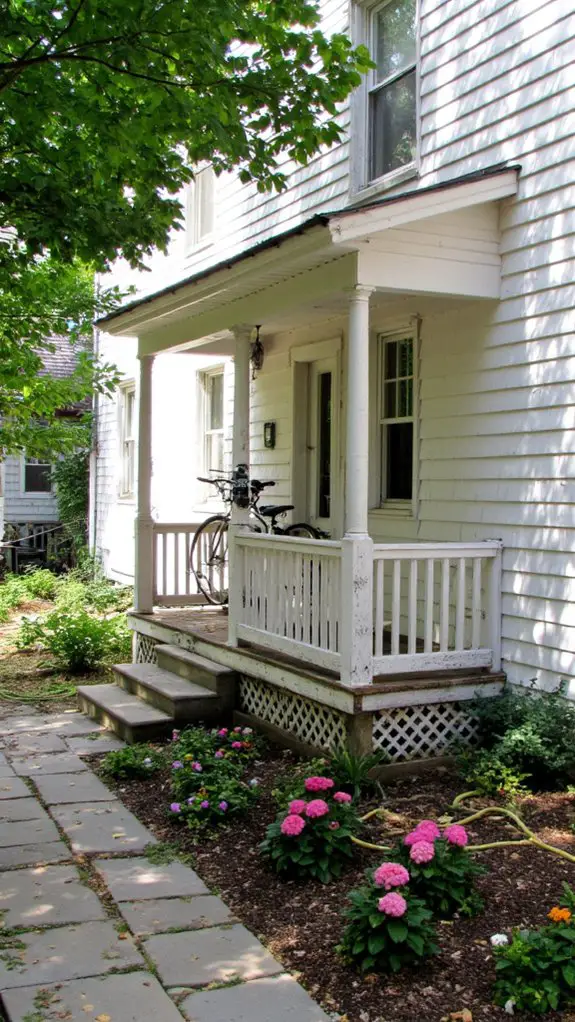 charming off white shingle siding