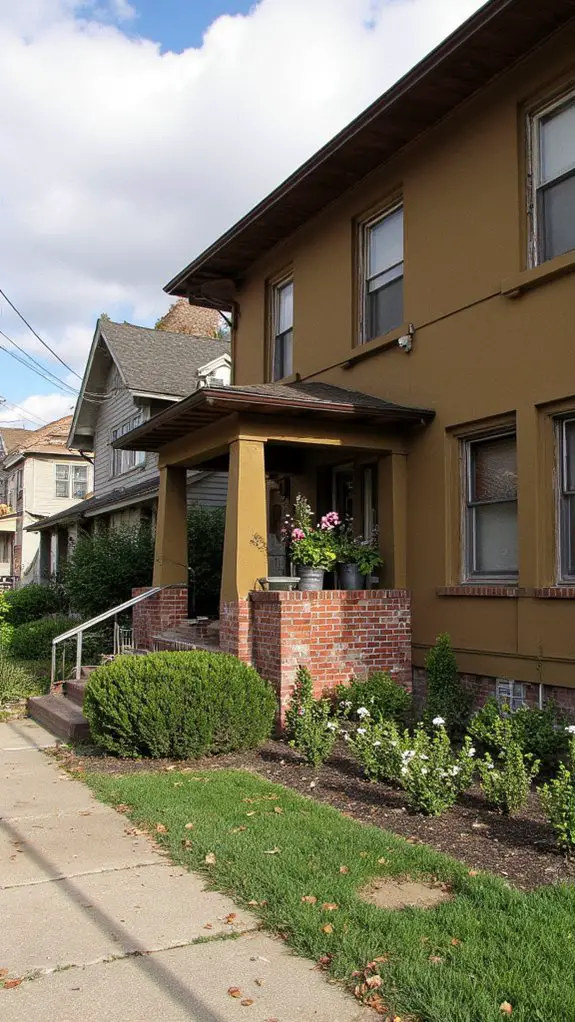 charming olive brown house