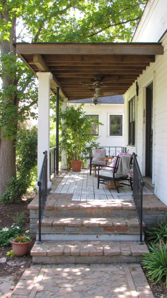 charming open concept porch design