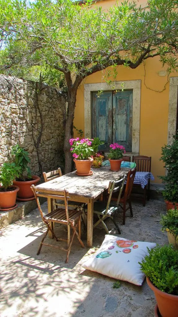 charming outdoor patios flourish