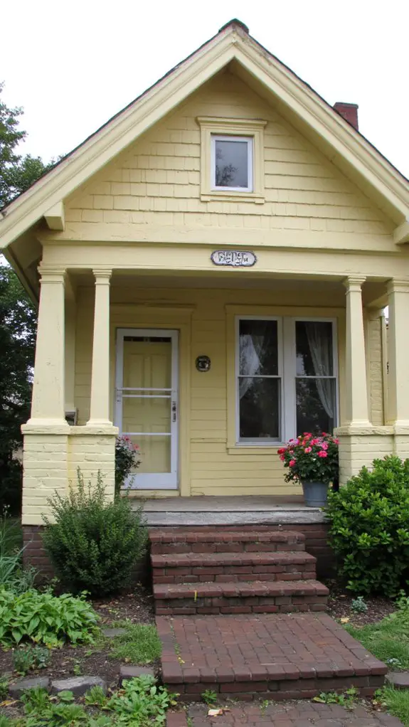 charming pale yellow victorian