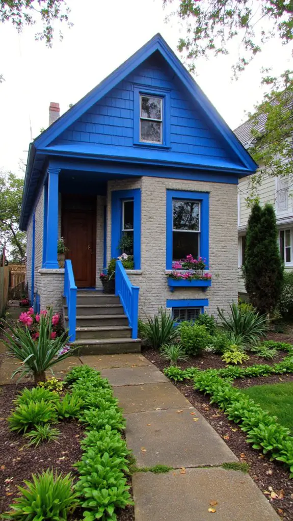 charming periwinkle home exterior