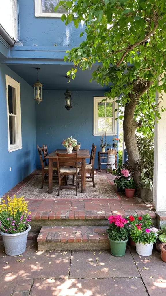 charming porch dining setup