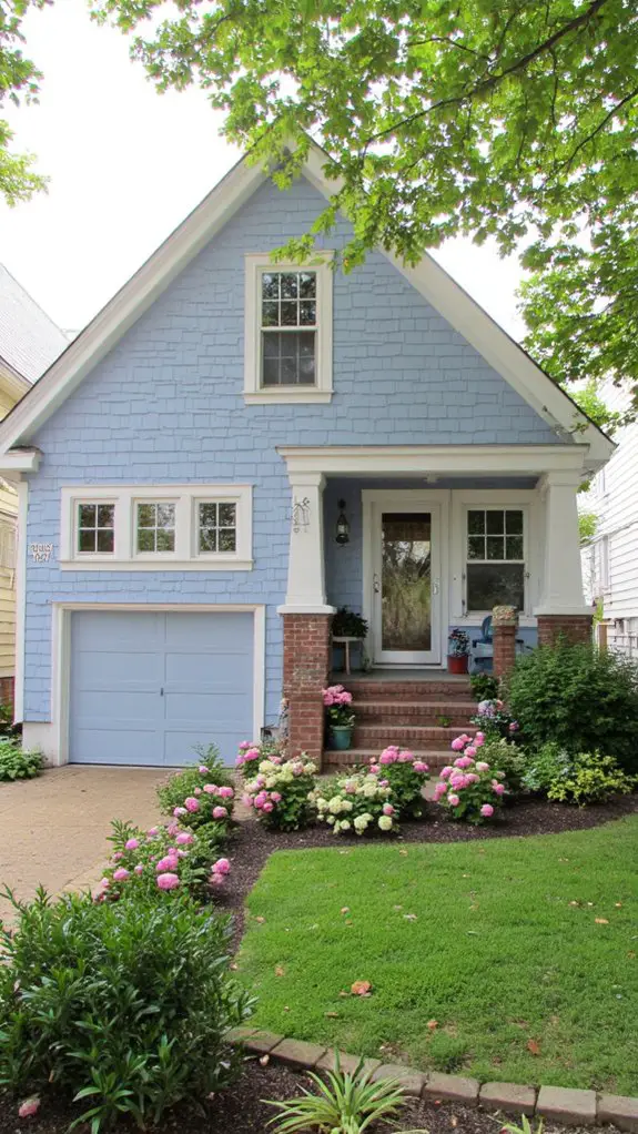 charming powder blue exterior