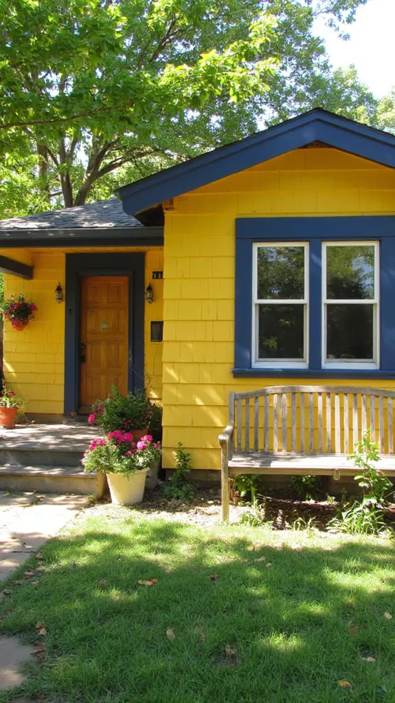 charming ranch with navy eaves