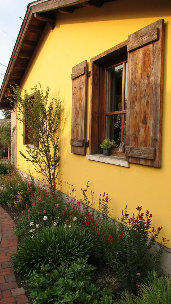charming rustic cedar shutters