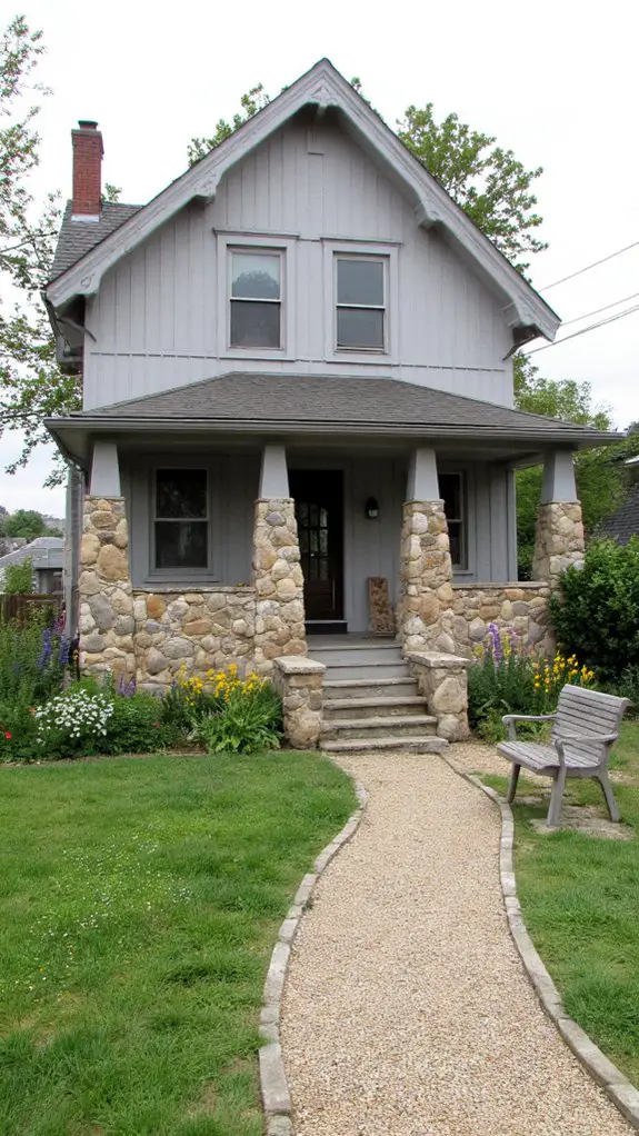 charming rustic gray cottage
