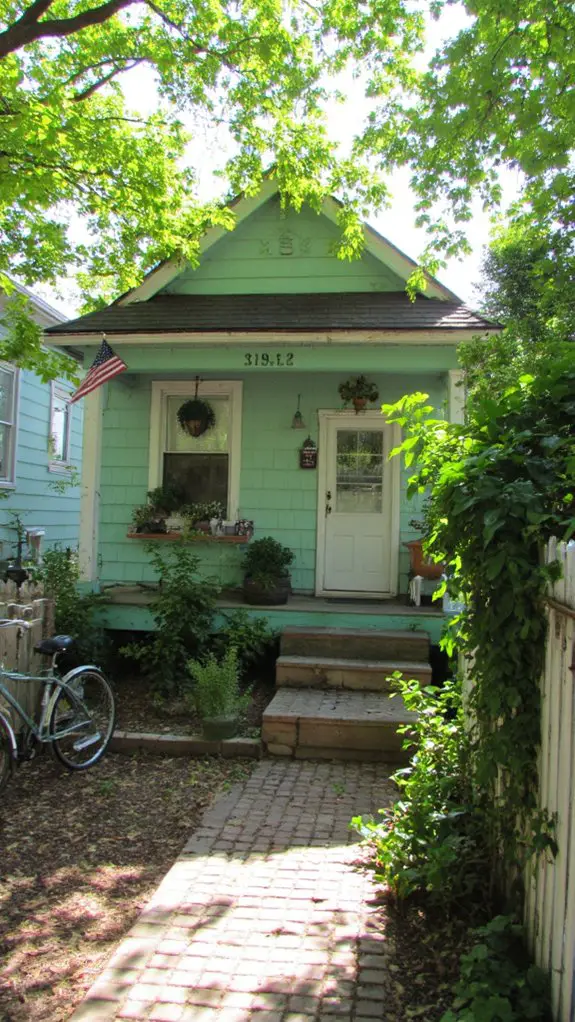 charming seafoam green bungalow