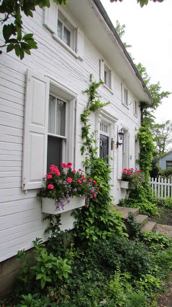 charming shutters and window boxes