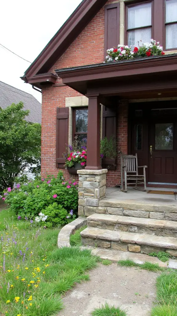 charming shutters with flowers