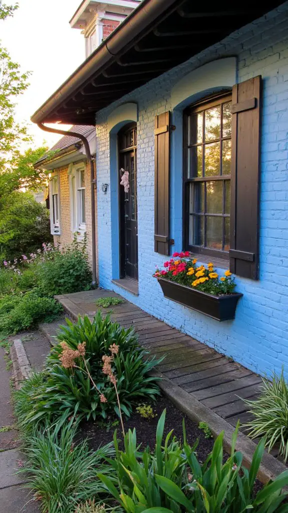 charming soft blue cottage