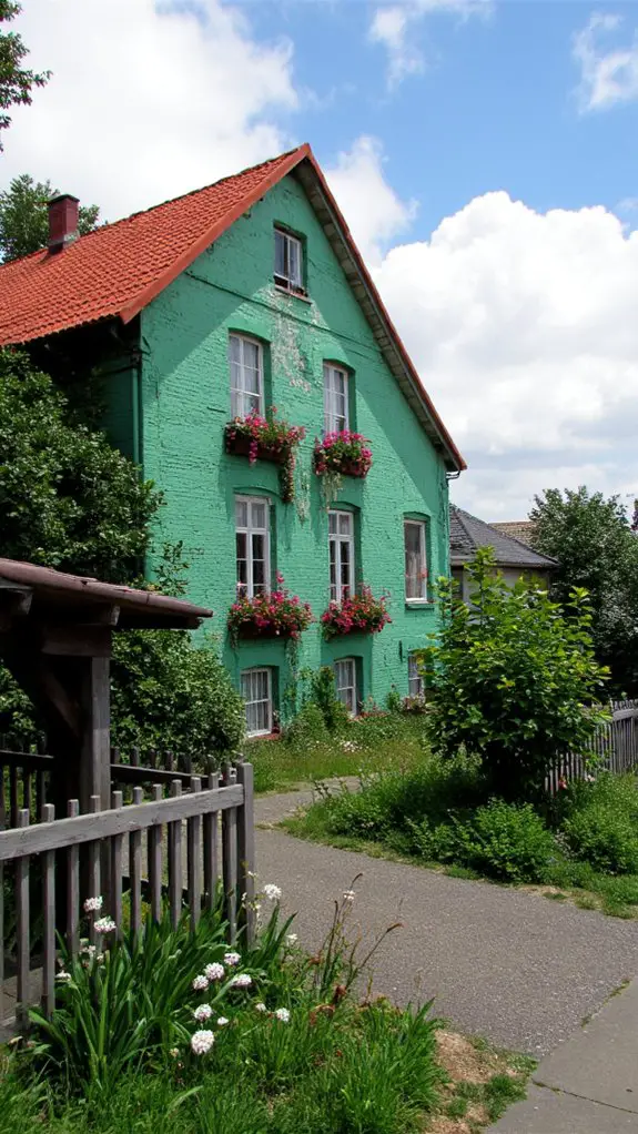 charming vibrant green apartment