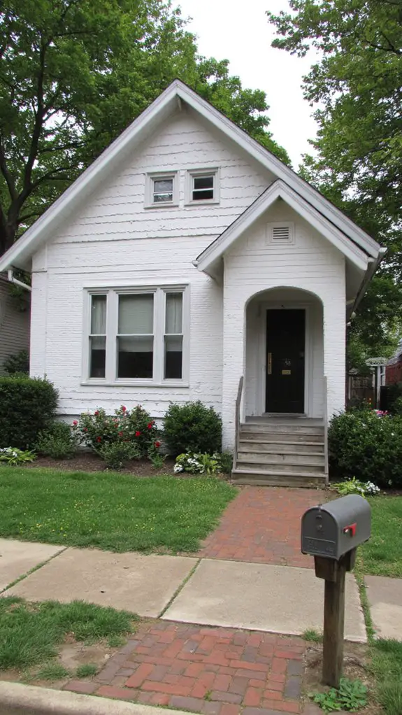 charming white gray bungalow design