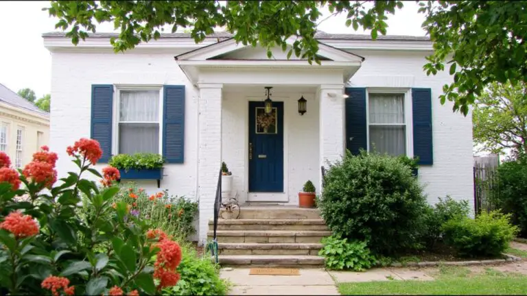charming white house shutters