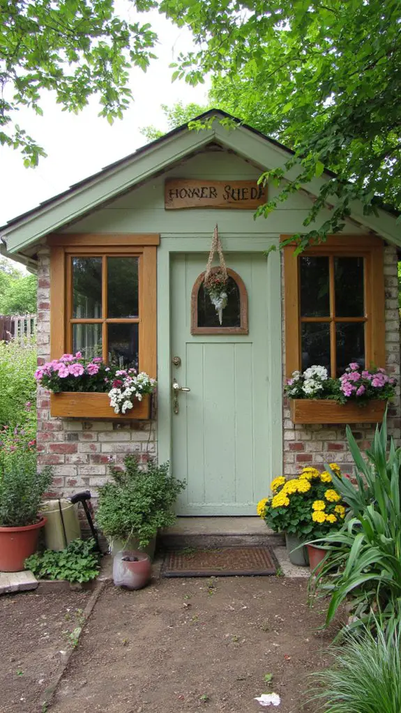 charming wooden potting shed