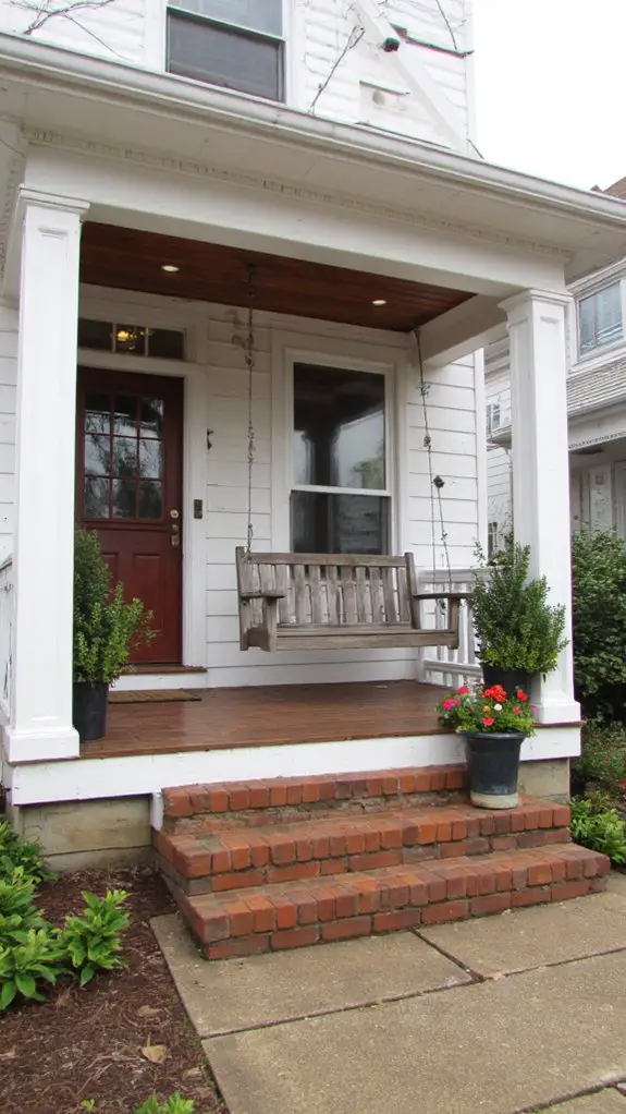 charming wooden swing relaxation