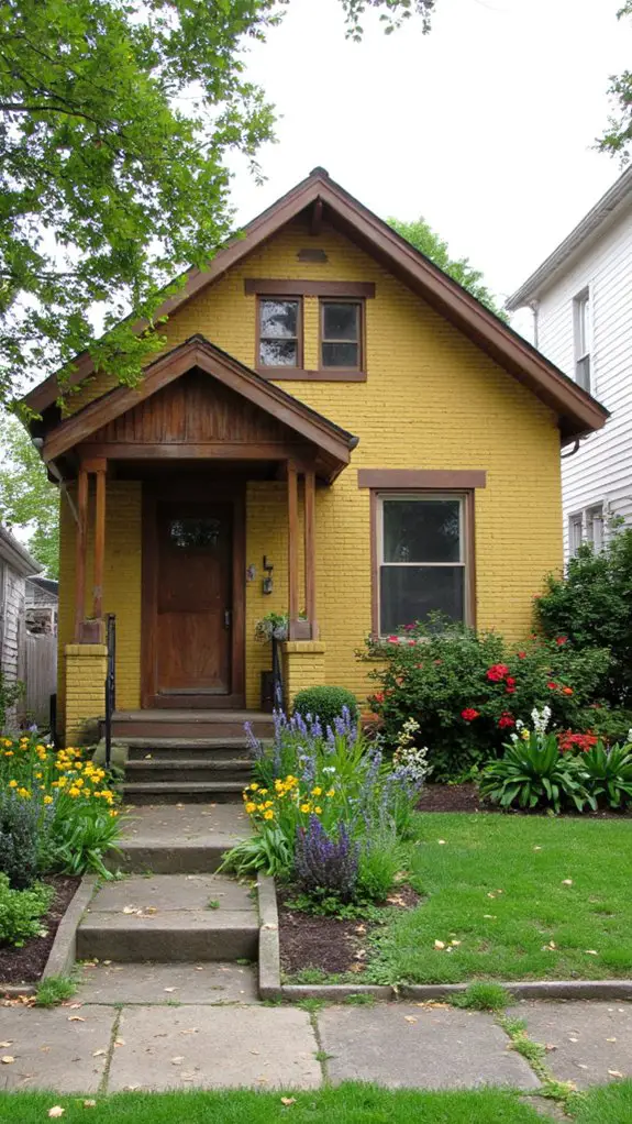 charming yellow brick bungalow