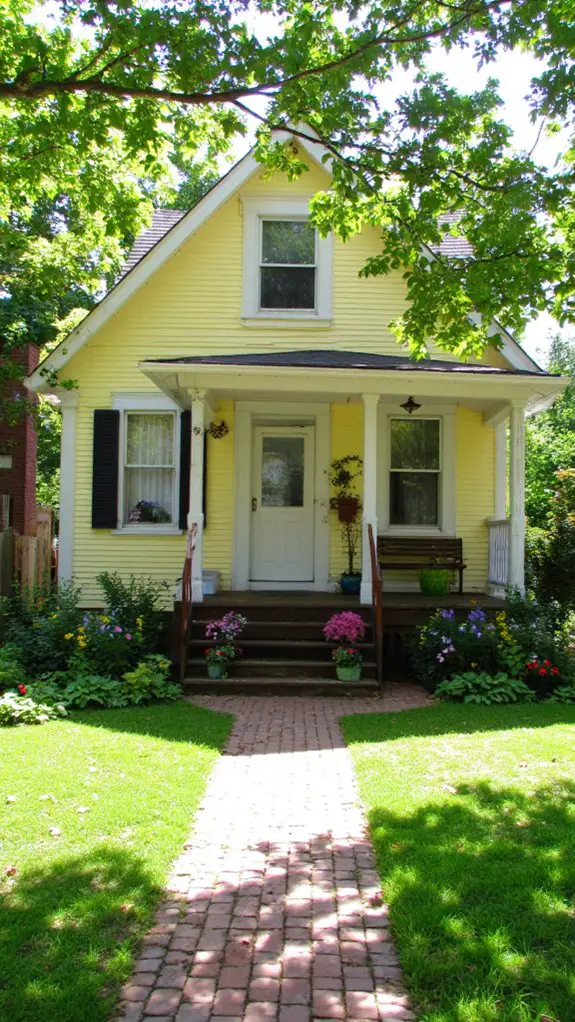charming yellow cottage warmth