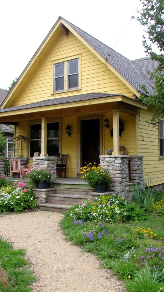 charming yellow country home