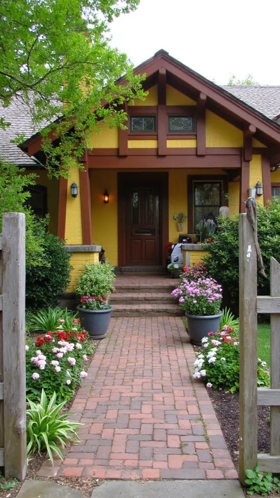 charming yellow craftsman home