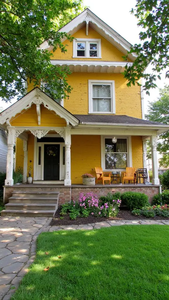 charming yellow facades blend modernity