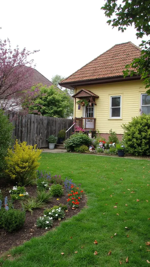 charming yellow garden retreat