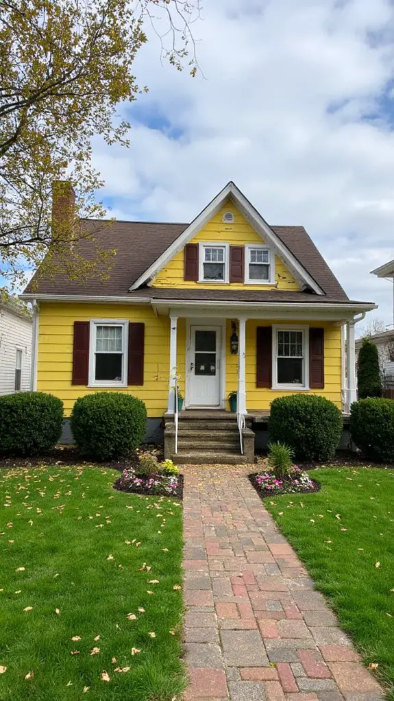 charming yellow ranch home