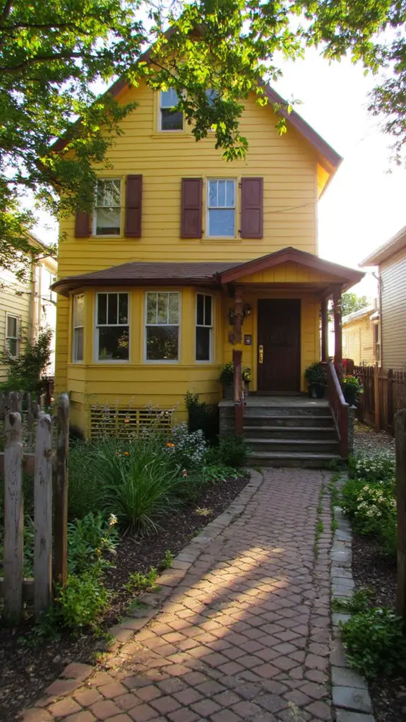 charming yellow victorian home